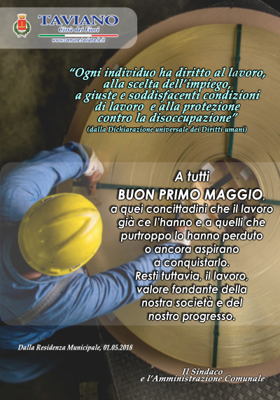 Buon 1° Maggio - Festa dei lavoratori 