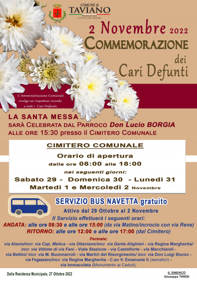 COMMEMORAZIONE dei CARI DEFUNTI 