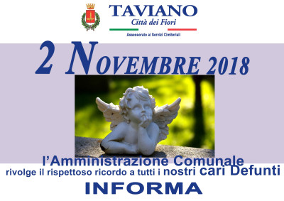 2 NOVEMBRE 2018 – COMMEMORAZIONE DEFUNTI