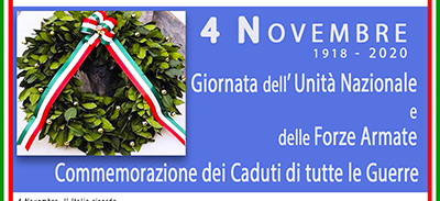 4 Novembre 2020 Giornata di Unità Nazionale Festa delle Forze Armate