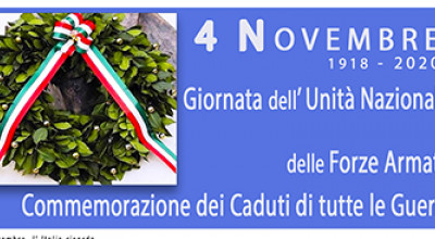 4 Novembre 2020 Giornata di Unità Nazionale Festa delle Forze Armate