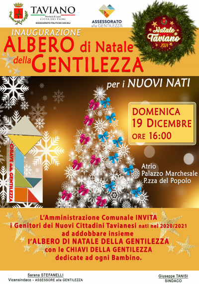 Accensione Albero di Natale della Gentilezza per i Nuovi Nati