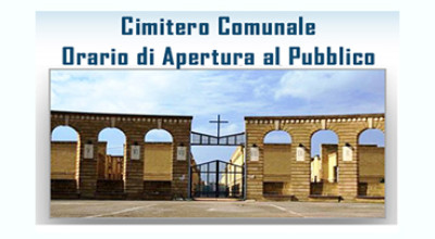 Avviso Apertura Continuativa Cimitero Comunale 