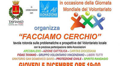 FACCIAMO CERCHIO - VOLONTARIATO IN PIAZZA 