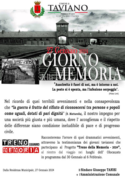 Giorno della Memoria - 27 Gennaio 2024