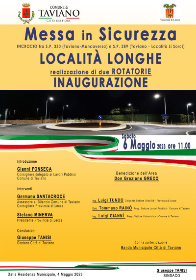 INAUGURAZIONE ROTATORIE LOCALITA' LONGHE