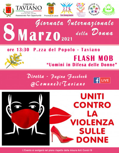 8 MARZO 2021 - FLASH MOB  Uomini in Difesa delle Donne