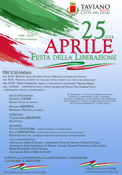 Festa della Liberazione 25 Aprile 2024