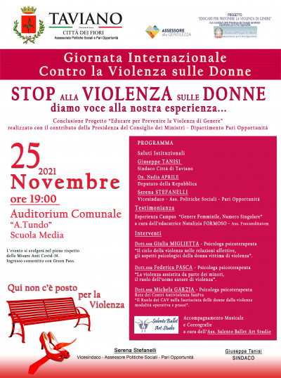 STOP ALLA VIOLENZA SULLE DONNE -  Diamo Voce alla nostra esperienza...