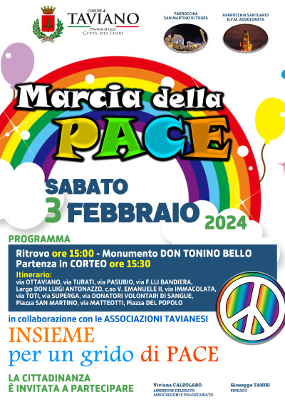 Marcia per la Pace - Sabato 3 Febbraio 2024