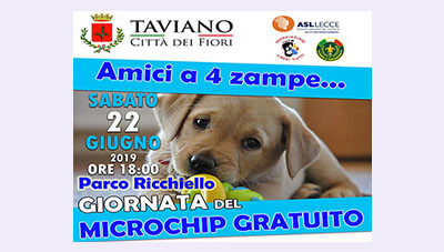 Amici a 4 zampe… GIORNATA DEL MICROCHIP GRATUITO 