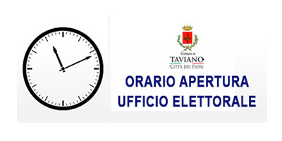 Elezioni Politiche del 25 Settembre - Orario Ufficio Elettorale