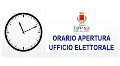 Elezioni Politiche del 25 Settembre - Orario Ufficio Elettorale