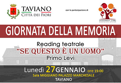 Giornata della Memoria – Reading Teatrale “Se Questo è un ...