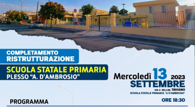 Riconsegna Scuola Primaria Angelo D'Ambrosio  - Via Vincenzo Bellini