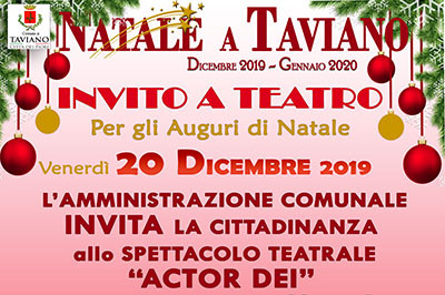 INVITO A TEATRO per gli AUGURI DI NATALE