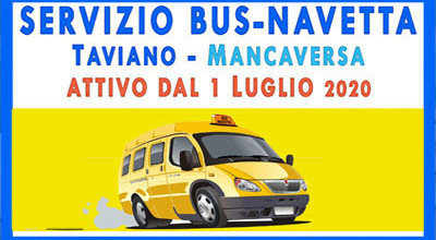 SERVIZIO BUS-NAVETTA TAVIANO/MANCAVERSA  - Periodo Estivo 2020