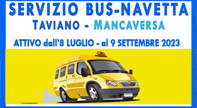 SERVIZIO BUS-NAVETTA TAVIANO/MANCAVERSA - Periodo Estivo 2023