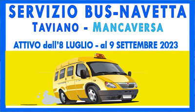 SERVIZIO BUS-NAVETTA TAVIANO/MANCAVERSA - Periodo Estivo 2023