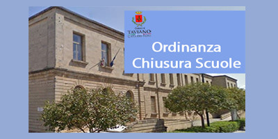 Ordinanza Sindacale - Chiusura Scuole