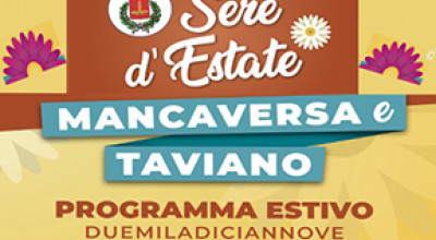 Sere d'Estate Mancaversa e Taviano 2019 - PROGRAMMA COMPLETO 