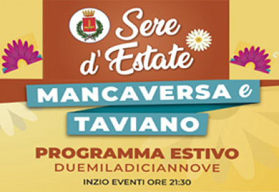 Sere d'Estate Mancaversa e Taviano 2019 - PROGRAMMA COMPLETO 