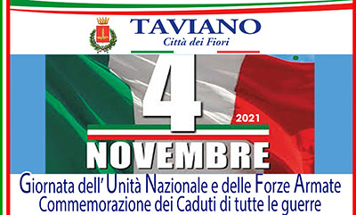 4 NOVEMBRE 2021 - Festa dell'Unità Nazionale e delle Forze Armate, Com...