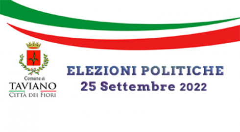 Elezioni Politiche del 25 Settembre 2022 - Opzione Voto in Italia dei Cittadi...