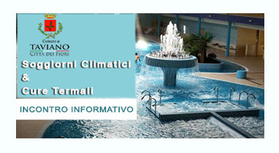 Avviso Pubblico - Soggiorni Climatici e Cure Termali 2023: Incontro Informativo