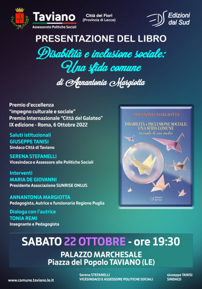 PRESENTAZIONE DEL LIBRO DISABILITÀ E INCLUSIONE SOCIALE: UNA SFIDA COM...