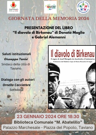Giornata della Memoria - Presentazione del Libro Il Diavolo di Birkenau...