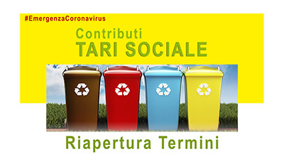 Avviso Pubblico Tari Sociale -  Riapertura Termini