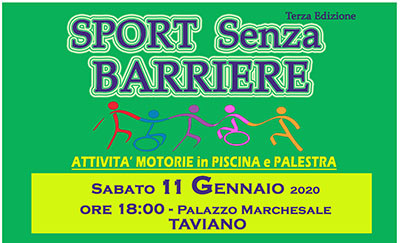 PRESENTAZIONE SPORT SENZA BARRIERE E GARANTE PER LE PERSONE DIVERSAMENTE ABILI 