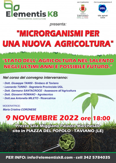 Convegno dedicato all'Agricoltura: Microrganismi per una nuova Agricoltura