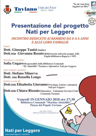 Venerdì 19 Gennaio 2018 ore 17:30 - Presentazione del progetto N...