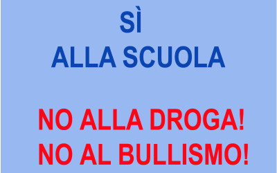 un SMS per dire NO ALLA DROGA E AL BULLISMO