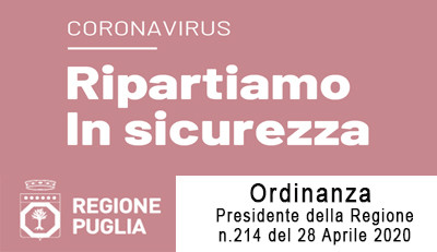 EMERGENZA CORONAVIRUS - RIPARTIAMO CON SICUREZZA