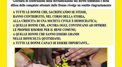 8 MARZO - GIORNATA INTERNAZIONALE DELLA DONNA