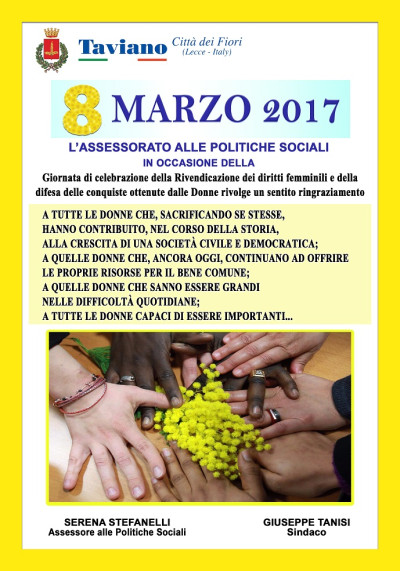 8 MARZO - GIORNATA INTERNAZIONALE DELLA DONNA