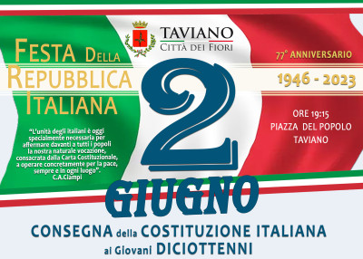 FESTA DELLA REPUBBLICA ITALIANA - 2 GIUGNO 2023